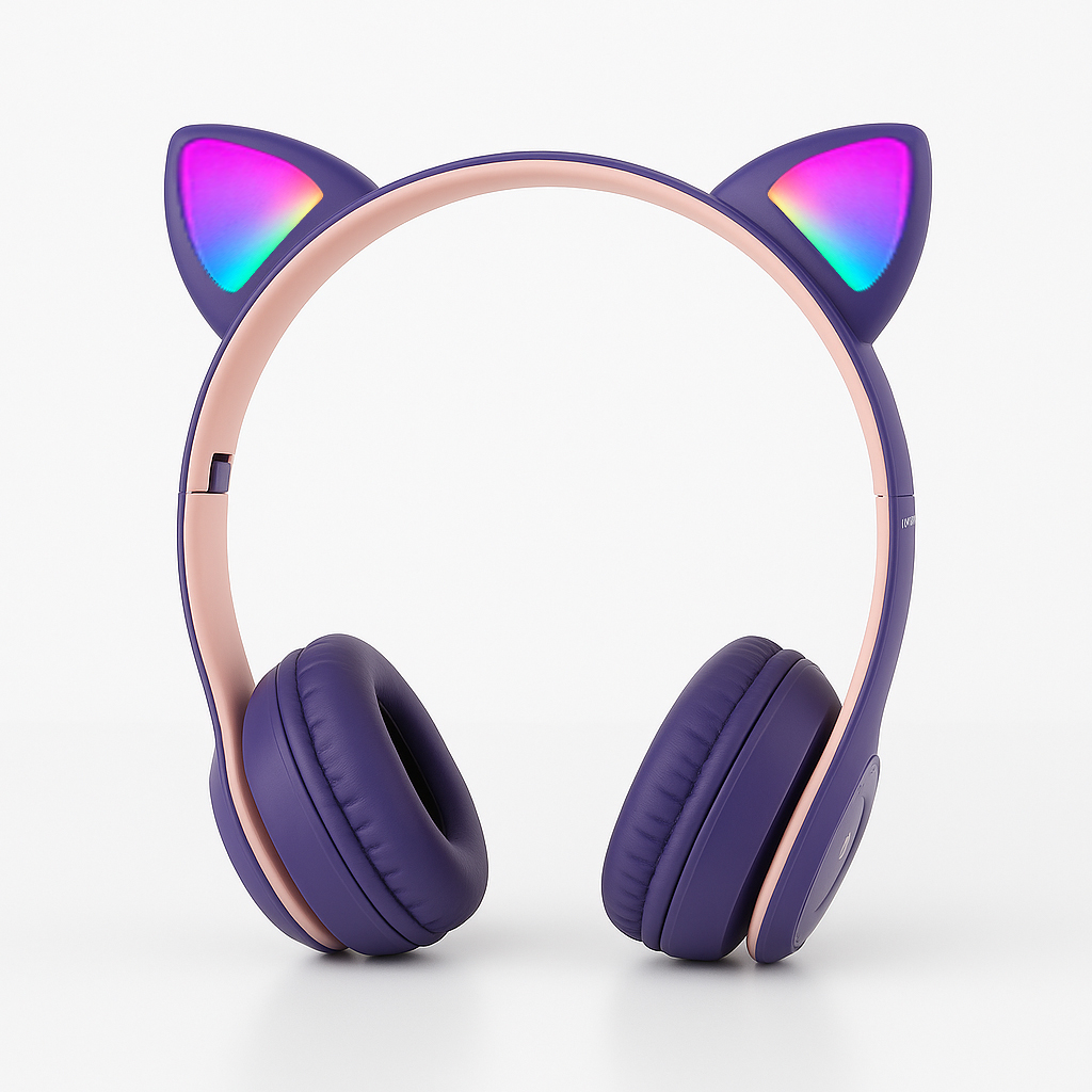 Joyplus Kedi Kulaklı RGB Işıklı Bluetooth Kulaklık