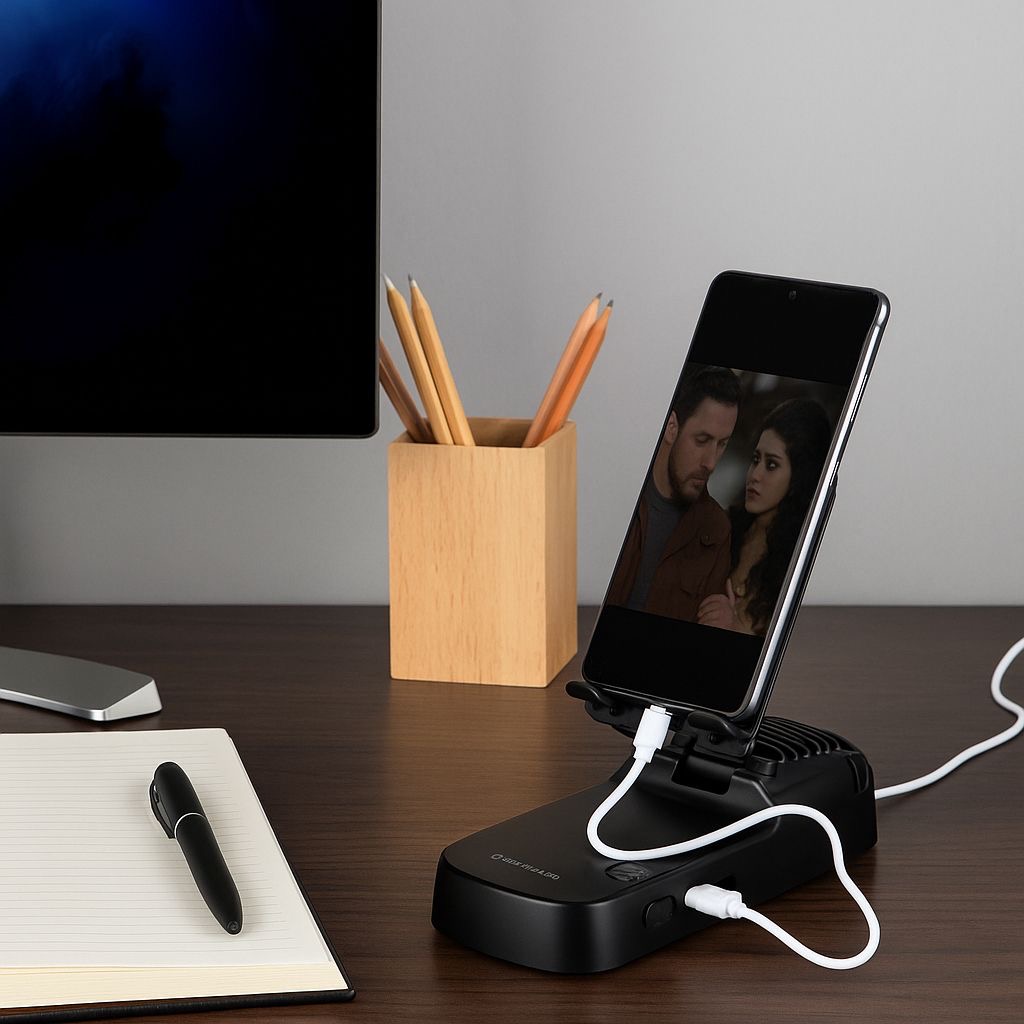 Blueseed Şarjlı Telefon Standı ve Bluetooth Hoparlör (Çok Fonksiyonlu Tasarım)